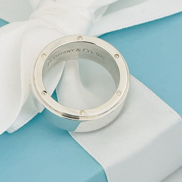 Size 9.5 Tiffany Metropolis Ring Mens Unisex in Sterling Silver - Picture 2 of 8